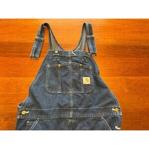 38 x 34 carhartt overalls blue denim jeans made in USA carpenter